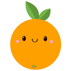 Kawaii Baby Orange Sticker