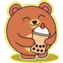 Kawaii Boba Bear Sticker