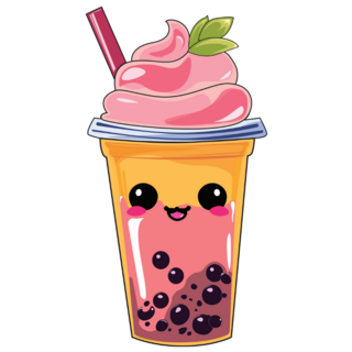 Kawaii Bubble Tea Sticker