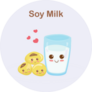 Kawaii Cartoon Soybeans Glass Of Milk Sticker