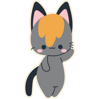 Kawaii Cat Cartoon Sticker