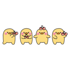 Kawaii Cherry Duck Sticker