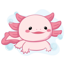 Kawaii Chubby Axolotl Sticker