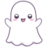 Kawaii Cute Ghost Sticker