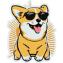 Kawaii Cute Happy Corgi Sticker