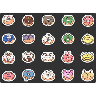 Kawaii Donut Sticker Sheet