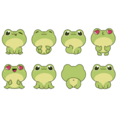 Kawaii Frogs Sticker Sheet