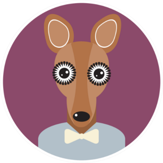 Kawaii Funny Little Brown Kangaroo Sticker