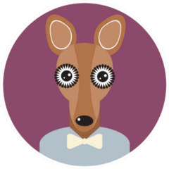 Kawaii Funny Little Brown Kangaroo Sticker