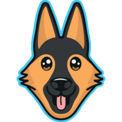 Kawaii German Shepherd Sticker