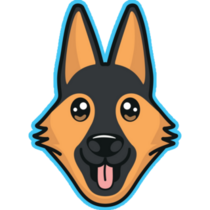 Kawaii German Shepherd Sticker