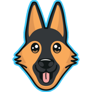 Kawaii German Shepherd Sticker