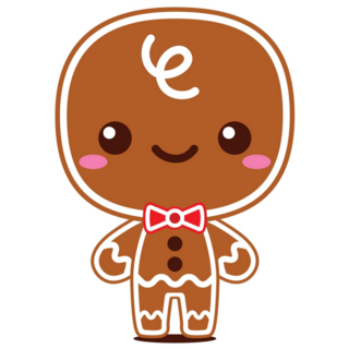 Kawaii Gingerbread Man Sticker