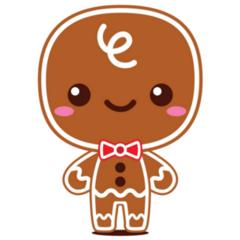 Kawaii Gingerbread Man Sticker