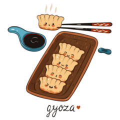 Kawaii Gyoza Sticker