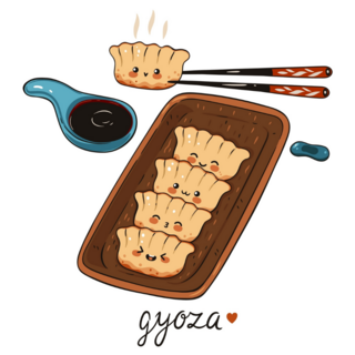 Kawaii Gyoza Sticker