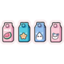 Kawaii Juice Cartons Sticker