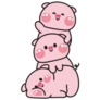 Kawaii Pig Pile Sticker 