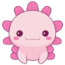 Kawaii Pink Axolotl Sticker