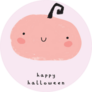 Kawaii Pink Happy Halloween Pumpkin Sticker