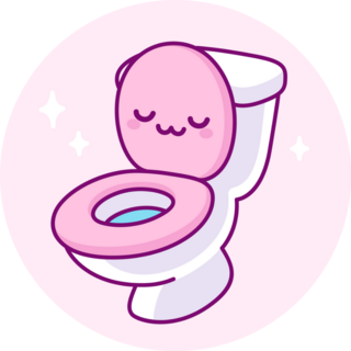 Kawaii Pink Toilet Sticker