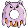 Kawaii Purple Donut Sticker
