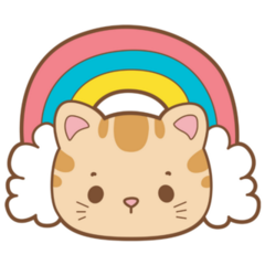Kawaii Rainbow Kitty Sticker