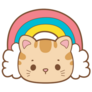 Kawaii Rainbow Kitty Sticker