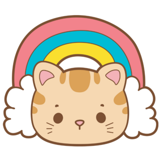 Kawaii Rainbow Kitty Sticker