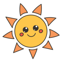 Kawaii Sun Doodle Sticker