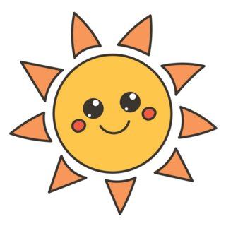 Kawaii Sun Doodle Sticker