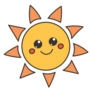 Kawaii Sun Doodle Sticker