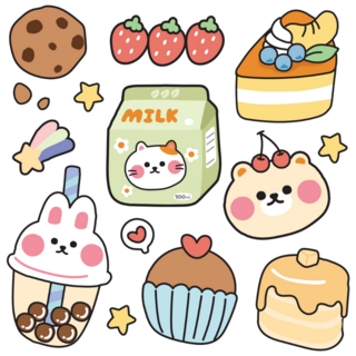 Kawaii Treats Sticker Sheet