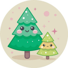 Kawaii Trees Sticker 