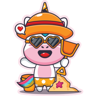 Kawaii Unicorn Sticker