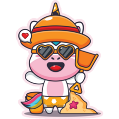 Kawaii Unicorn Sticker