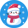 Kawaii Winter Cat Sticker