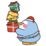 Kawaii Xmas Penguin Sticker