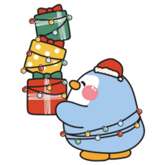 Kawaii Xmas Penguin Sticker