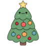 Kawaii Xmas Tree Sticker