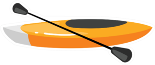 Kayak Illustration Sticker