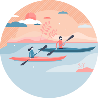 Kayaking Water Sport Rowing Sticker