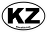 Kazakhstan Kz Oval Sticker