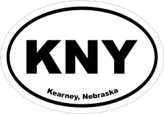 Kearney, Nebraska Oval Stickers