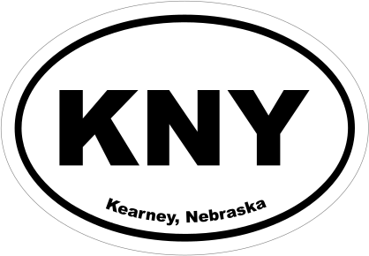 Kearney, Nebraska Oval Stickers