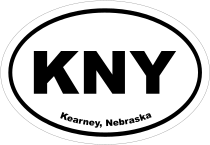 Kearney, Nebraska Oval Stickers