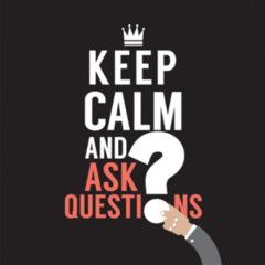 Keep Calm And Ask Questions Sticker