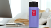 Keep Calm And Be Unique Sticker on a Water Bottle (New) example