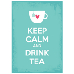 Keep Calm And Drink Tea Illustration Sticker