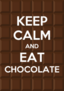 Keep Calm And Eat Chocolate Sticker